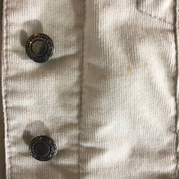 Chicos White Corduroy Jacket Size 1/Medium - Picture 8 of 8